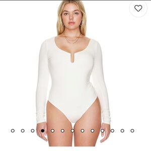 Good American Touch Ring Black Bodysuit Sz3X‎